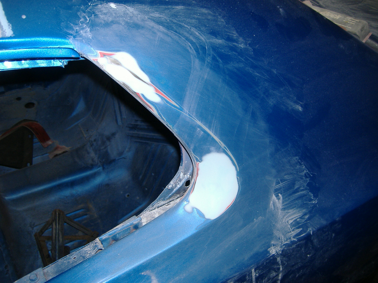 73Charger weld up molding holes